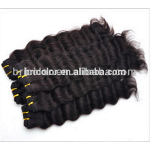 No Tangle No Mix Color 1 # Jet Black Deep Wave 100% Заколка для человеческих волос для наращивания волос